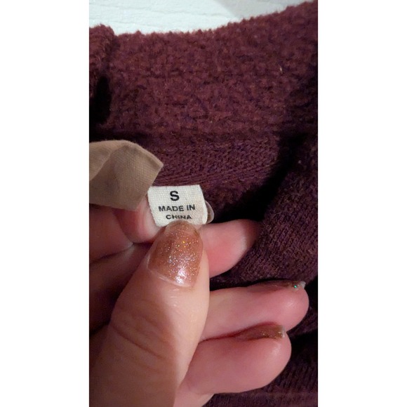 Vans Burgundy Checkerboard Pullover Hoodie Sweatshirt Size S - Picture 4 of 9